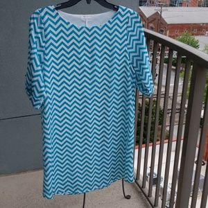 Everly zigzag shift dress